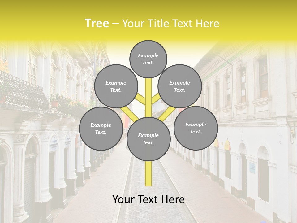 A City Street With Cars Parked On The Side Of It PowerPoint Template