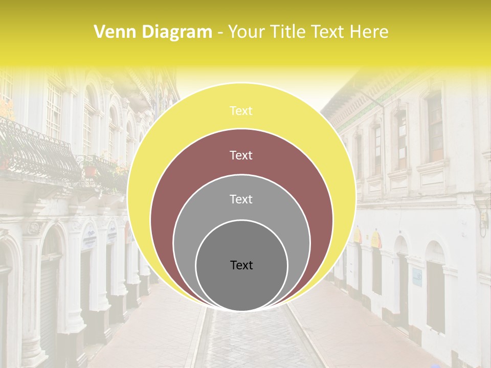 A City Street With Cars Parked On The Side Of It PowerPoint Template