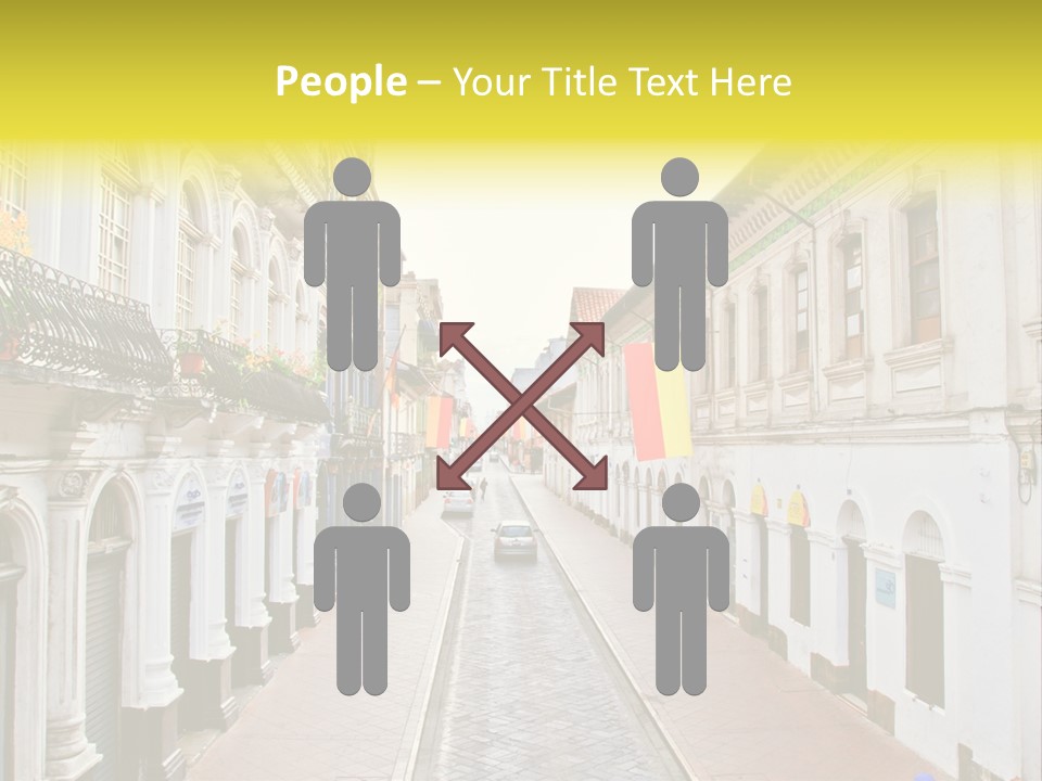 A City Street With Cars Parked On The Side Of It PowerPoint Template