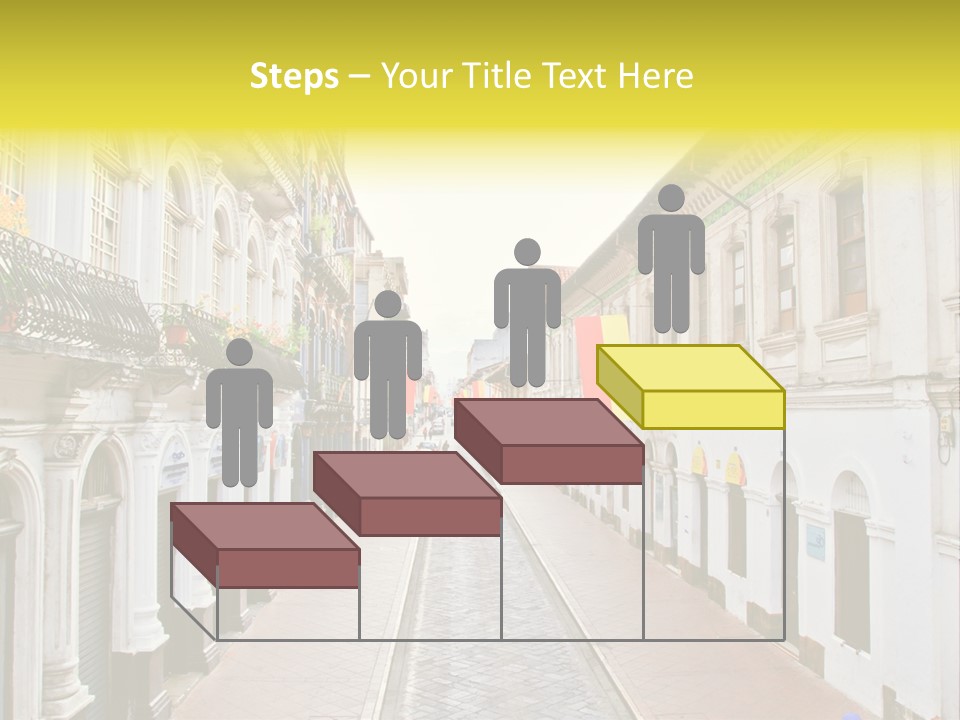 A City Street With Cars Parked On The Side Of It PowerPoint Template