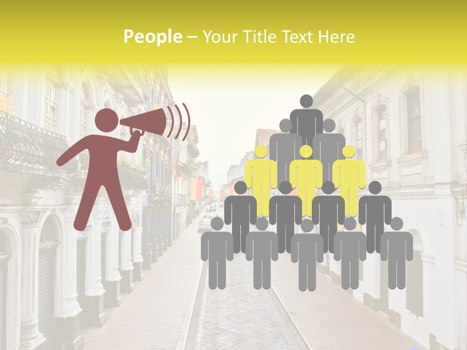 A City Street With Cars Parked On The Side Of It PowerPoint Template