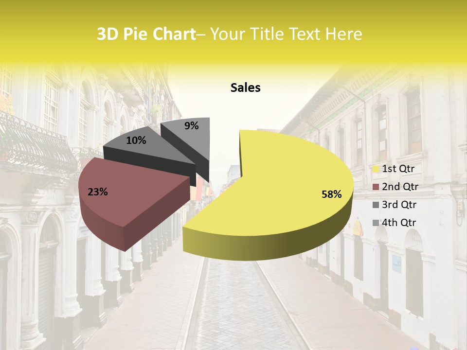 A City Street With Cars Parked On The Side Of It PowerPoint Template