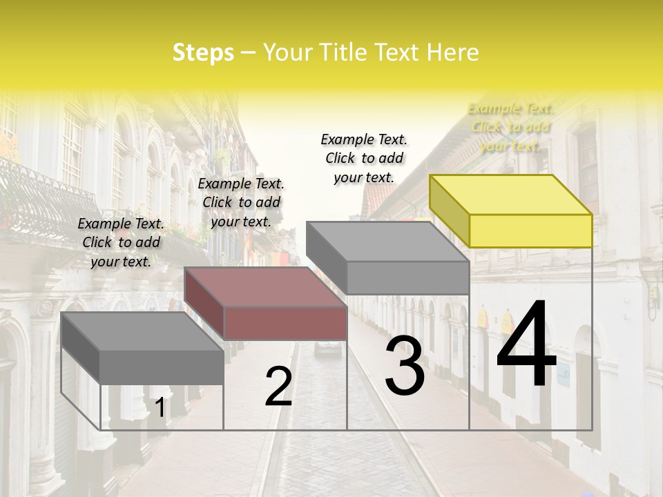A City Street With Cars Parked On The Side Of It PowerPoint Template