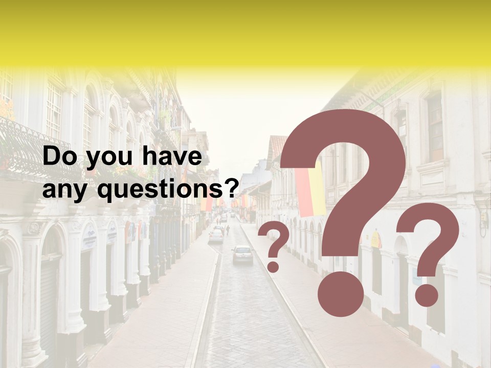 A City Street With Cars Parked On The Side Of It PowerPoint Template