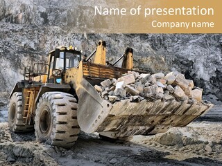 Vehicle Shovel Machine PowerPoint Template