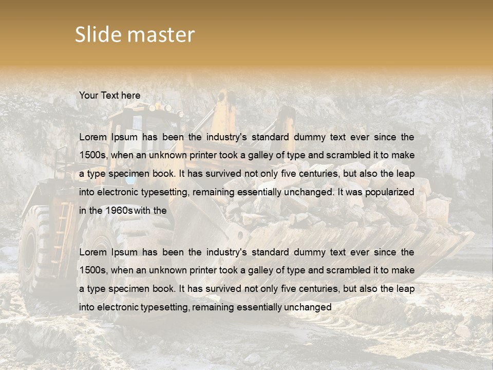 Vehicle Shovel Machine PowerPoint Template