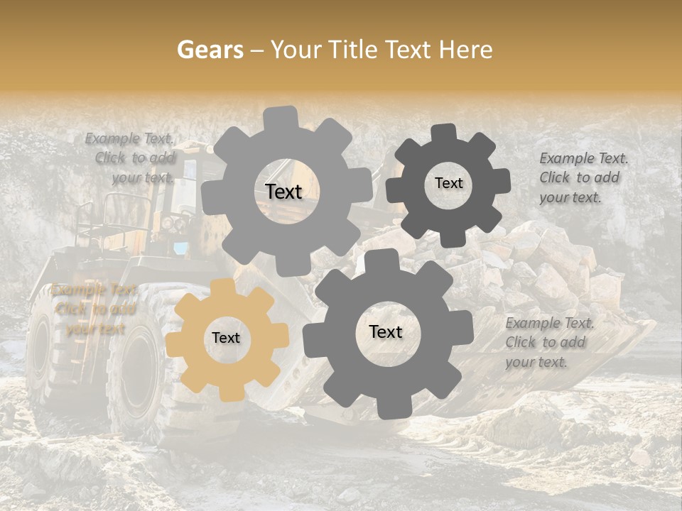 Vehicle Shovel Machine PowerPoint Template