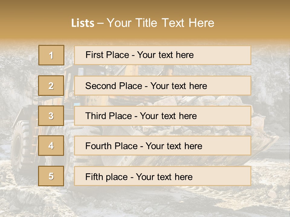 Vehicle Shovel Machine PowerPoint Template
