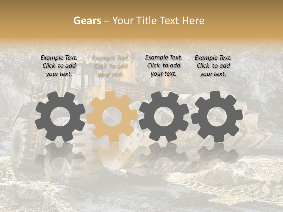 Vehicle Shovel Machine PowerPoint Template