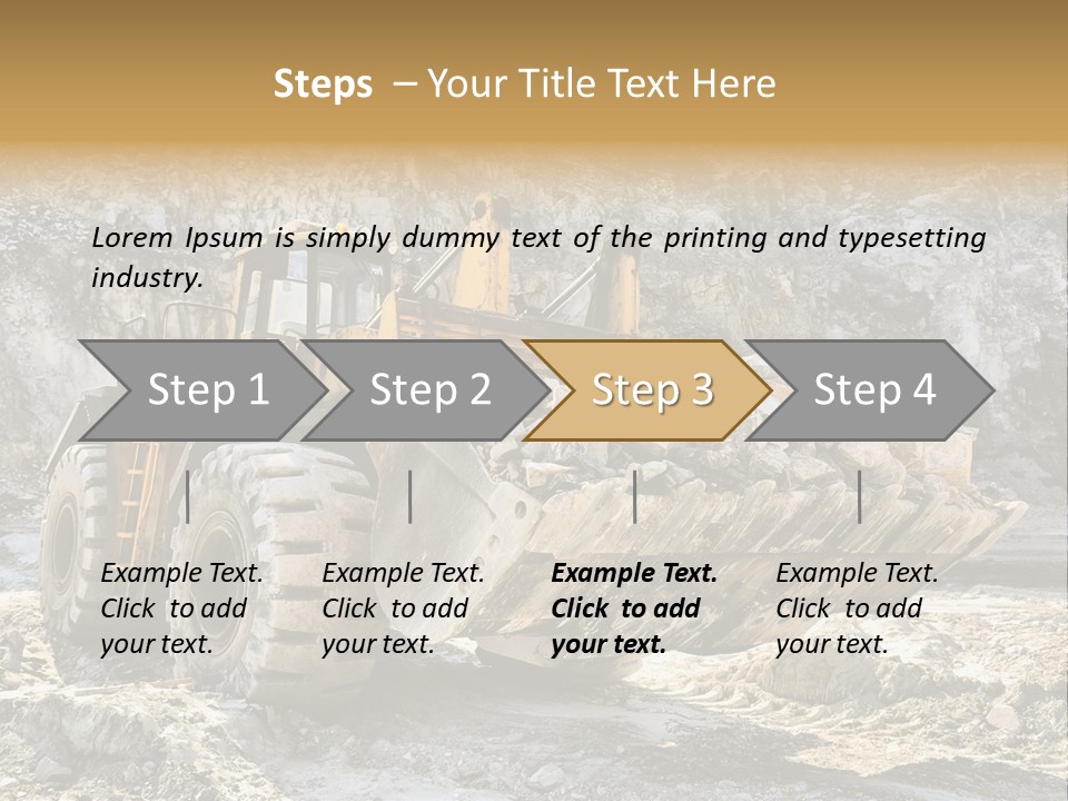 Vehicle Shovel Machine PowerPoint Template