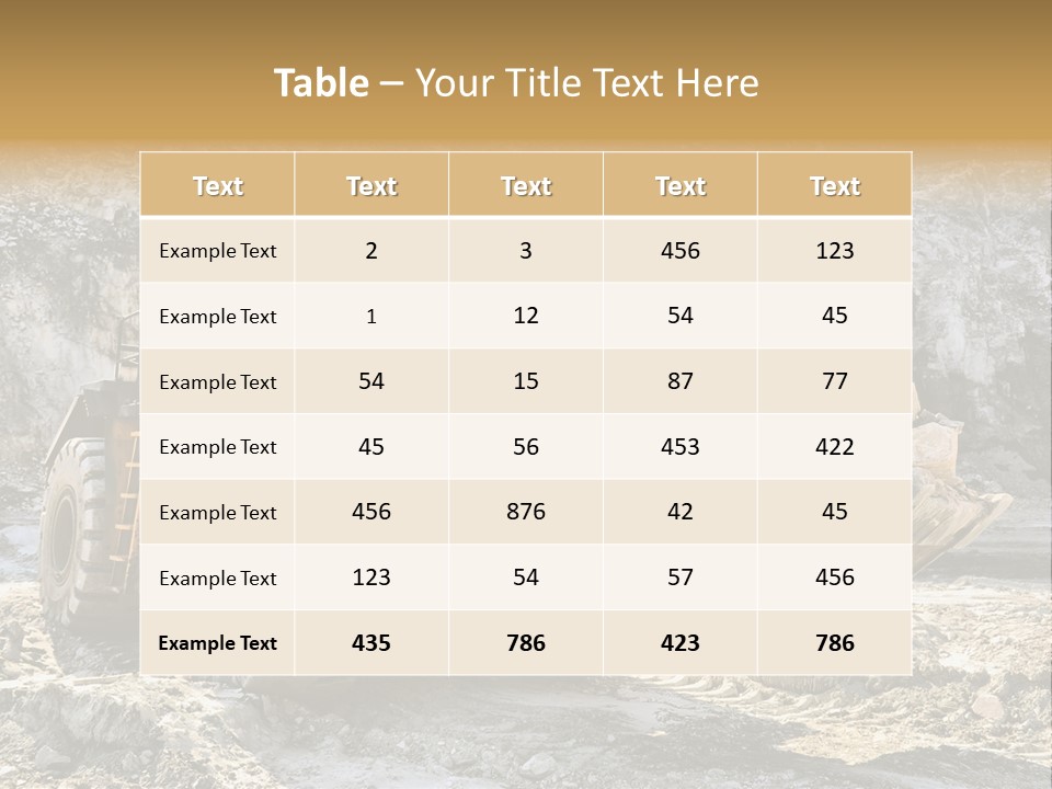 Vehicle Shovel Machine PowerPoint Template