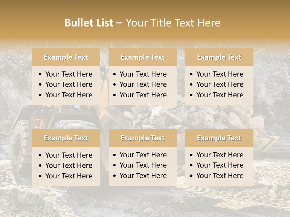 Vehicle Shovel Machine PowerPoint Template
