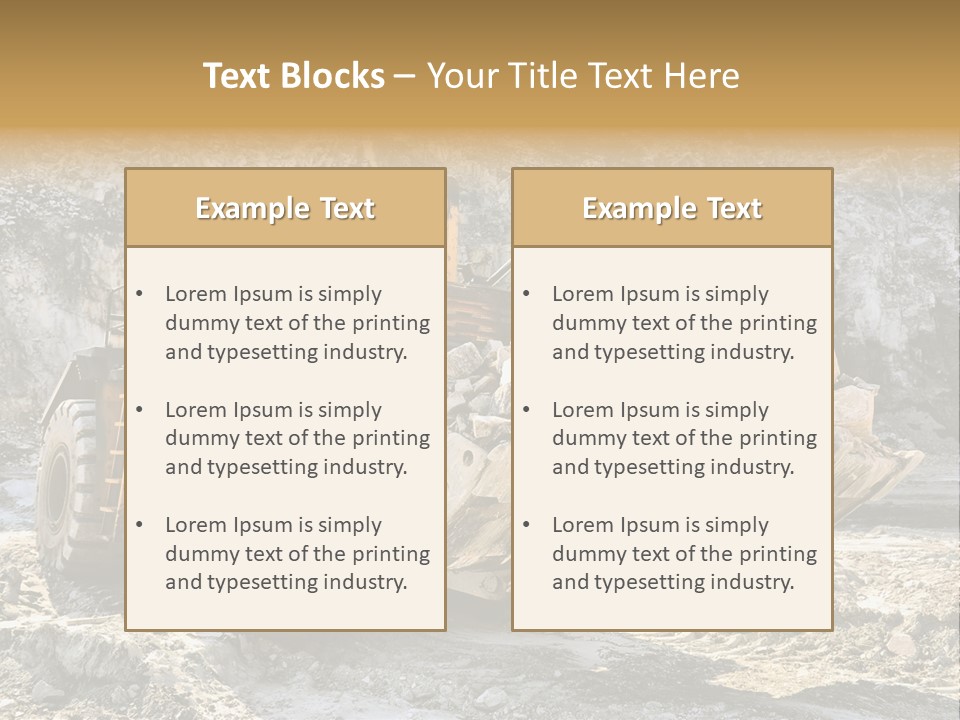 Vehicle Shovel Machine PowerPoint Template