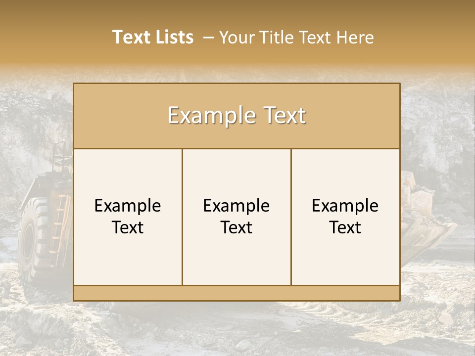 Vehicle Shovel Machine PowerPoint Template