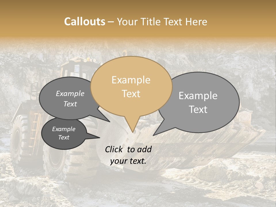 Vehicle Shovel Machine PowerPoint Template