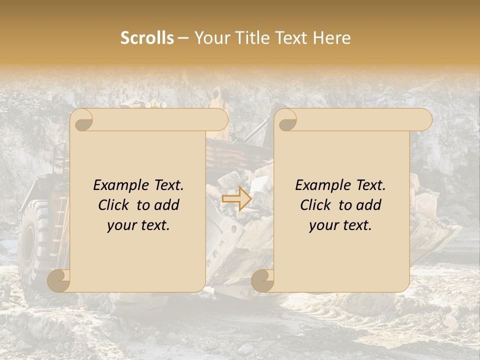 Vehicle Shovel Machine PowerPoint Template