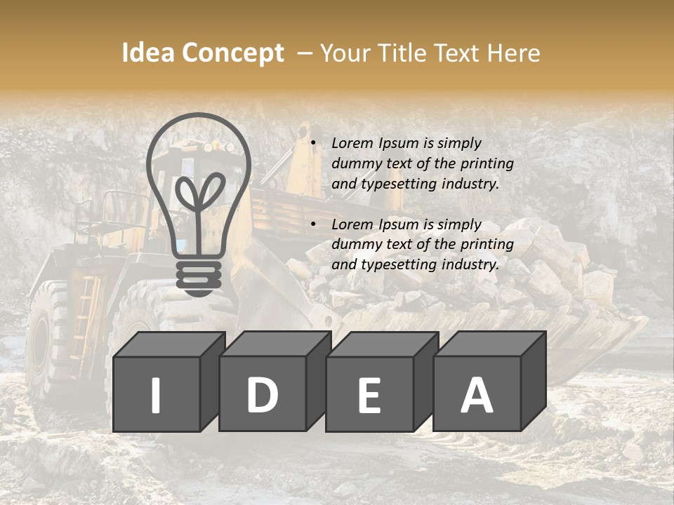 Vehicle Shovel Machine PowerPoint Template