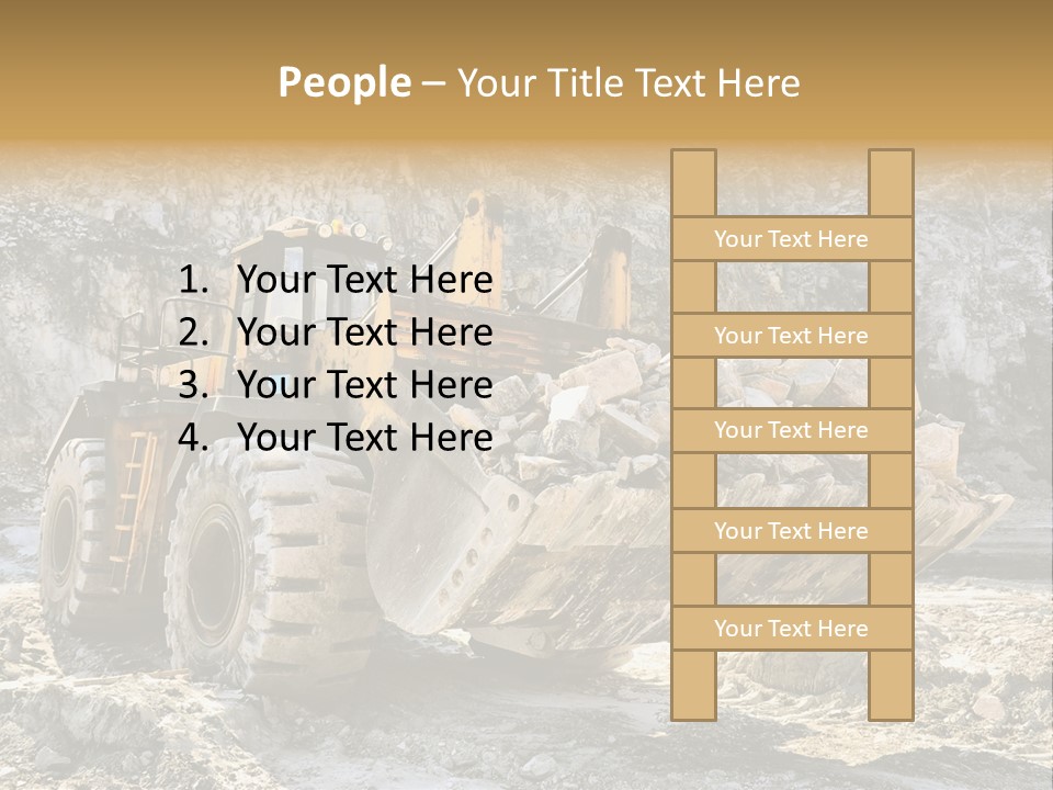 Vehicle Shovel Machine PowerPoint Template