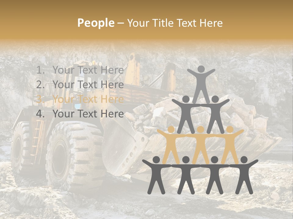 Vehicle Shovel Machine PowerPoint Template