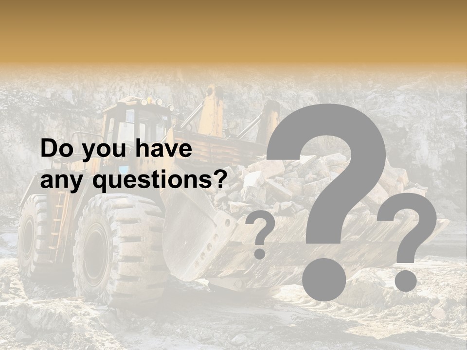 Vehicle Shovel Machine PowerPoint Template