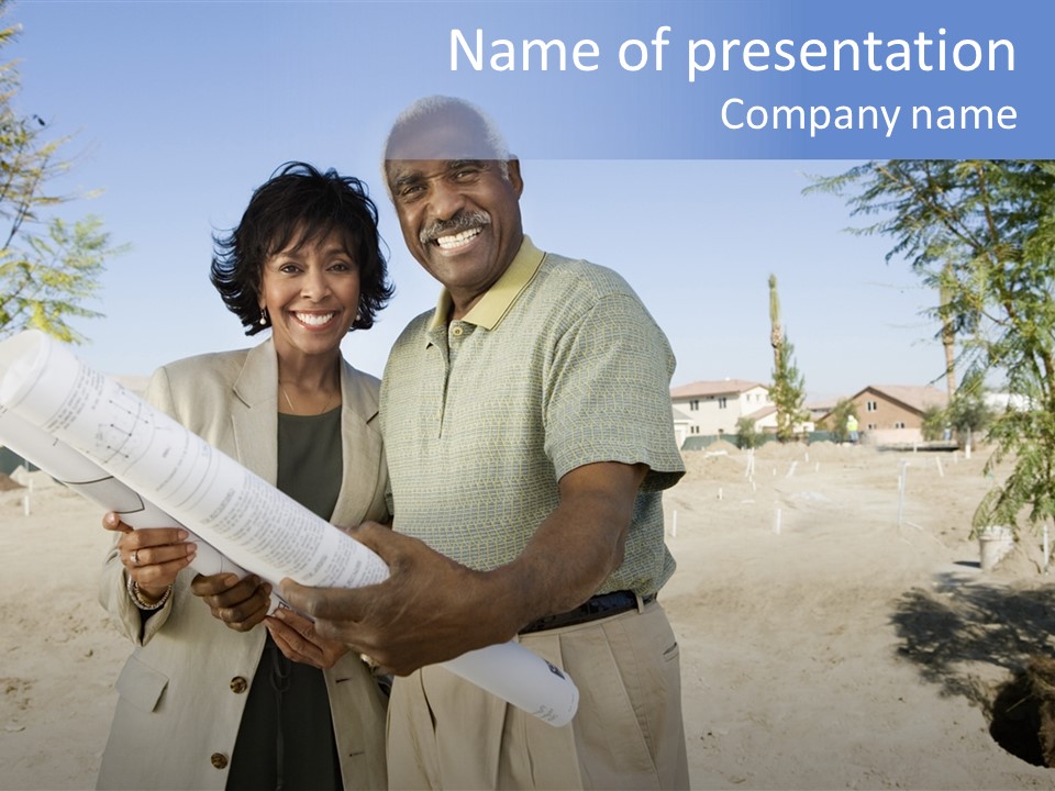 Couple Man Smiling PowerPoint Template