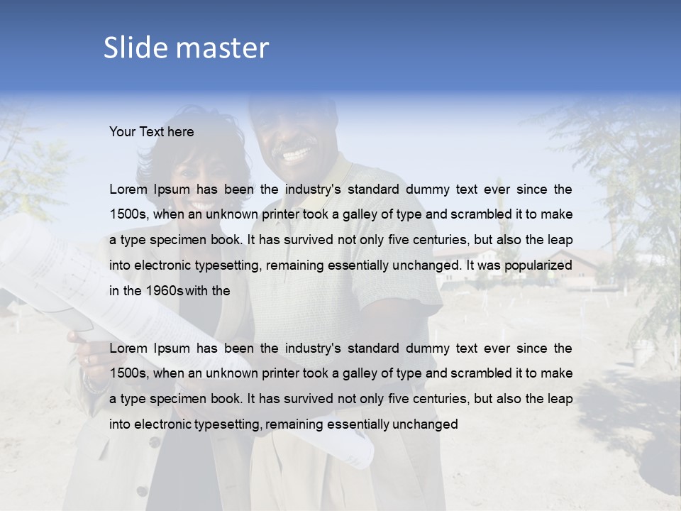 Couple Man Smiling PowerPoint Template