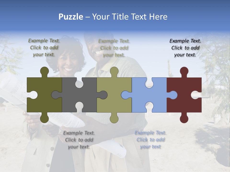 Couple Man Smiling PowerPoint Template