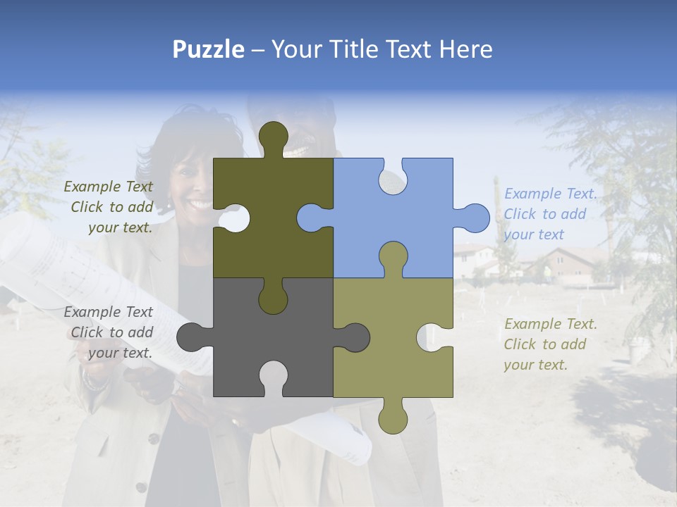 Couple Man Smiling PowerPoint Template