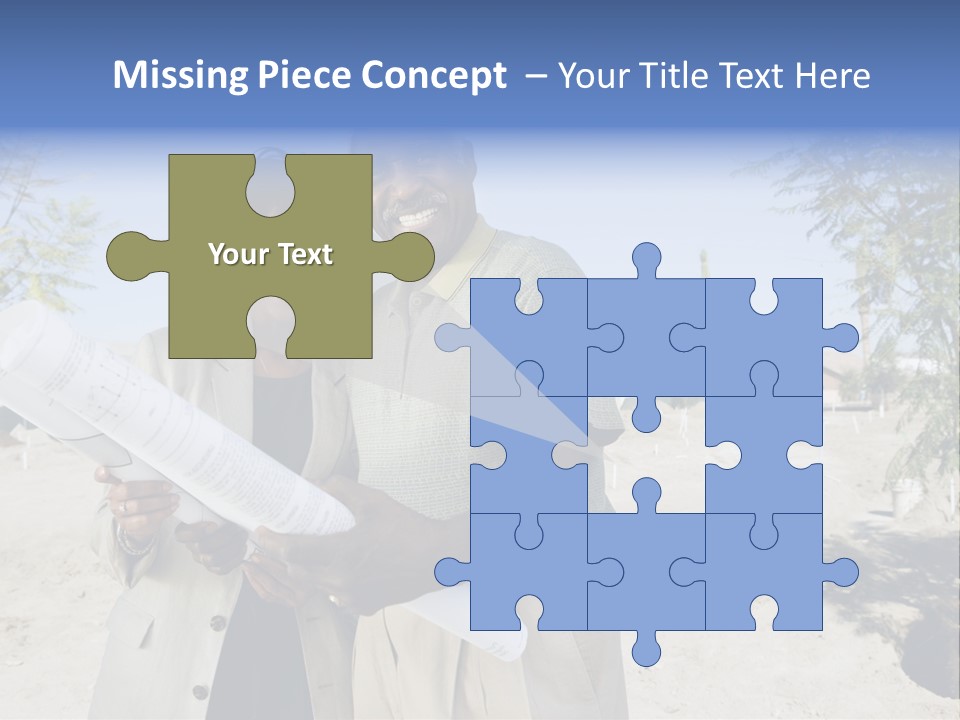 Couple Man Smiling PowerPoint Template