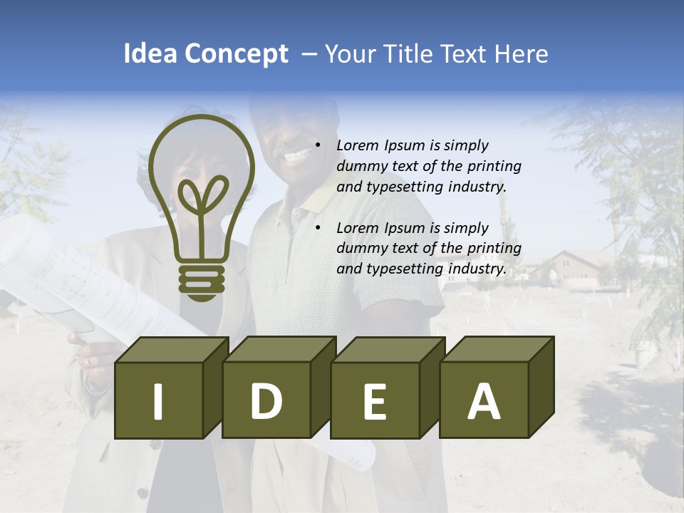 Couple Man Smiling PowerPoint Template