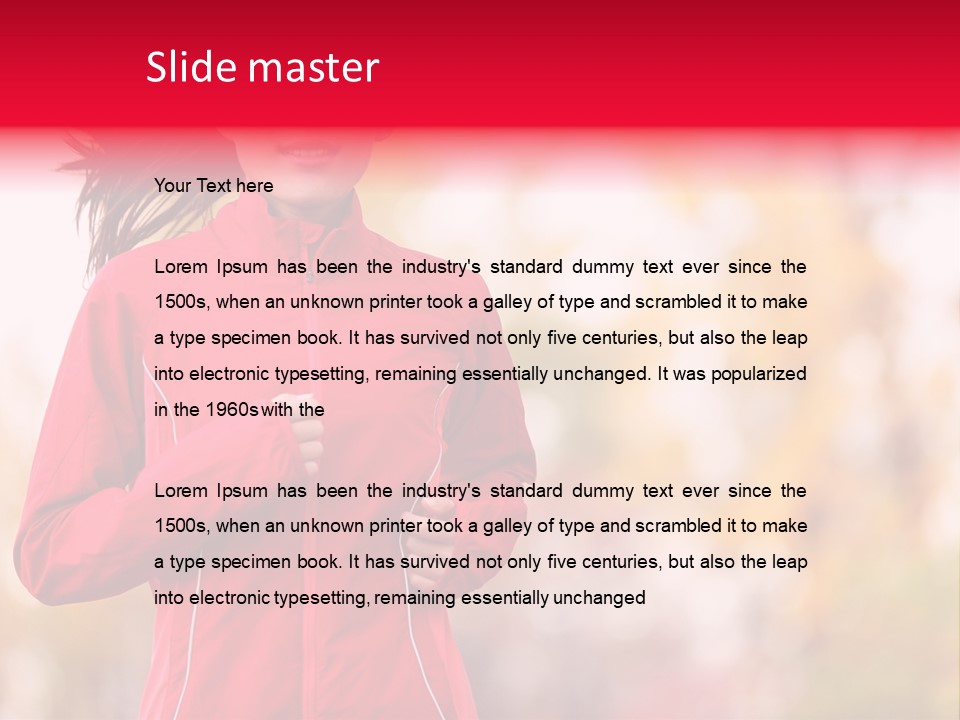 Lifestyle Fitness Beautiful PowerPoint Template