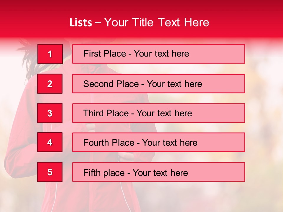 Lifestyle Fitness Beautiful PowerPoint Template