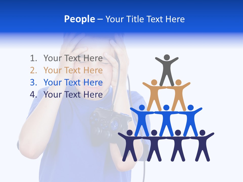 People Dependence Electronic PowerPoint Template