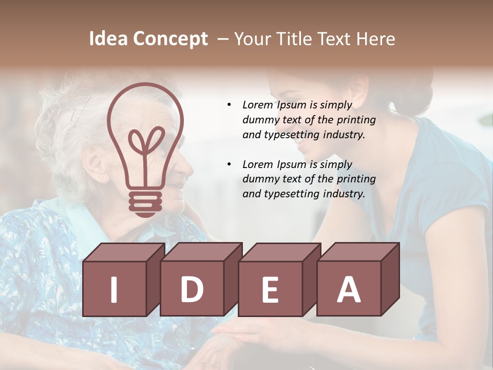 Grandmother Cheerful Physical PowerPoint Template