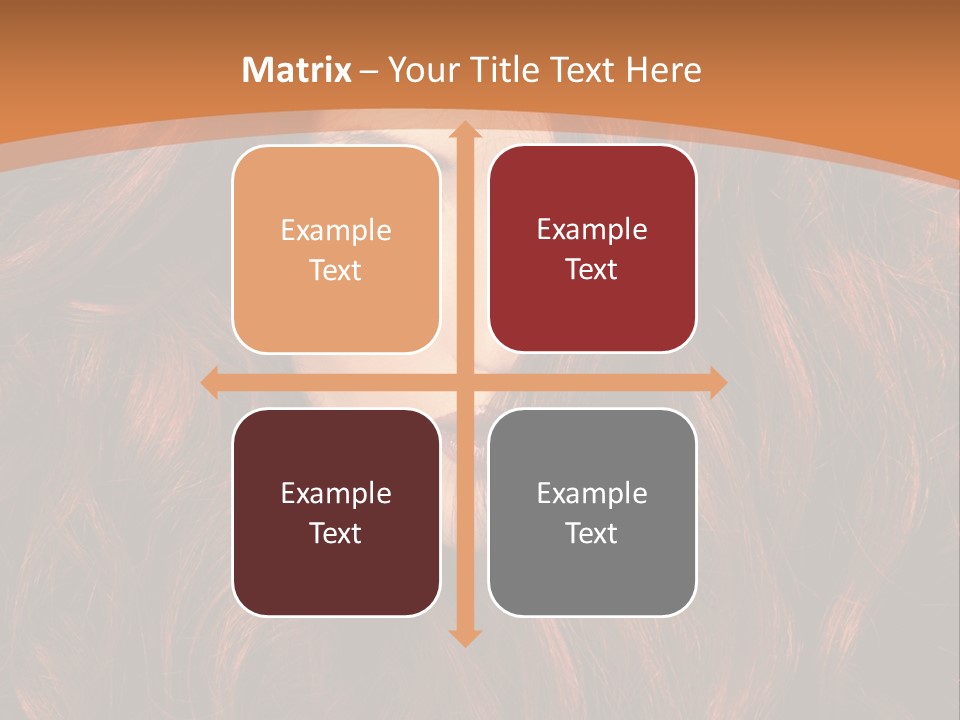 Wavy Hair Makeup Redhair PowerPoint Template