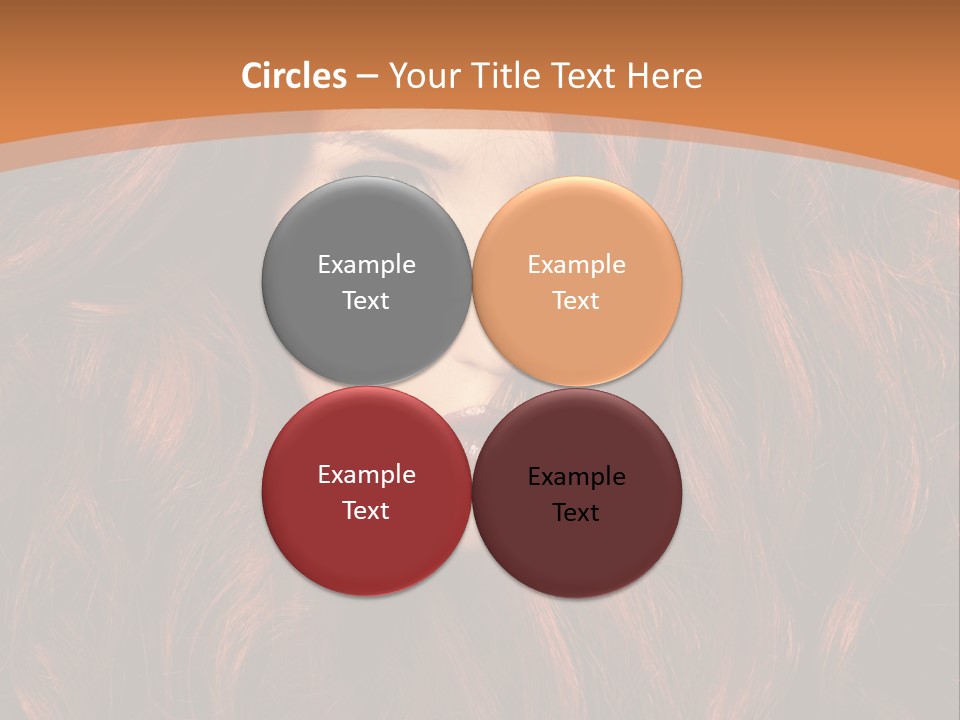 Wavy Hair Makeup Redhair PowerPoint Template