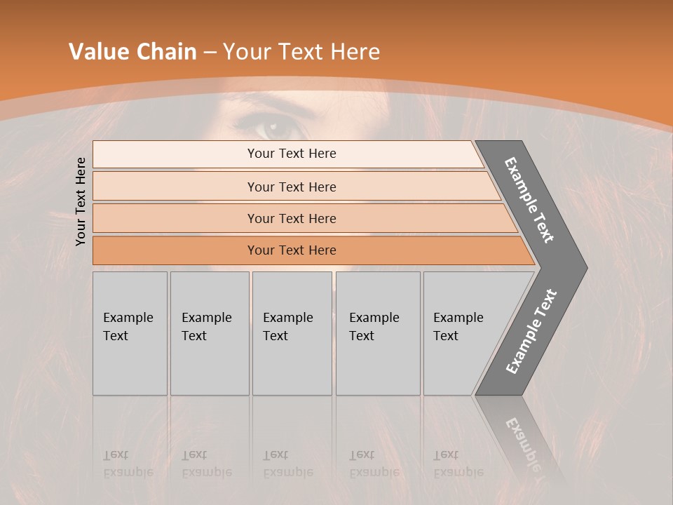 Wavy Hair Makeup Redhair PowerPoint Template