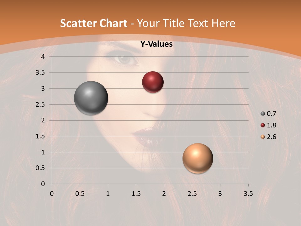 Wavy Hair Makeup Redhair PowerPoint Template