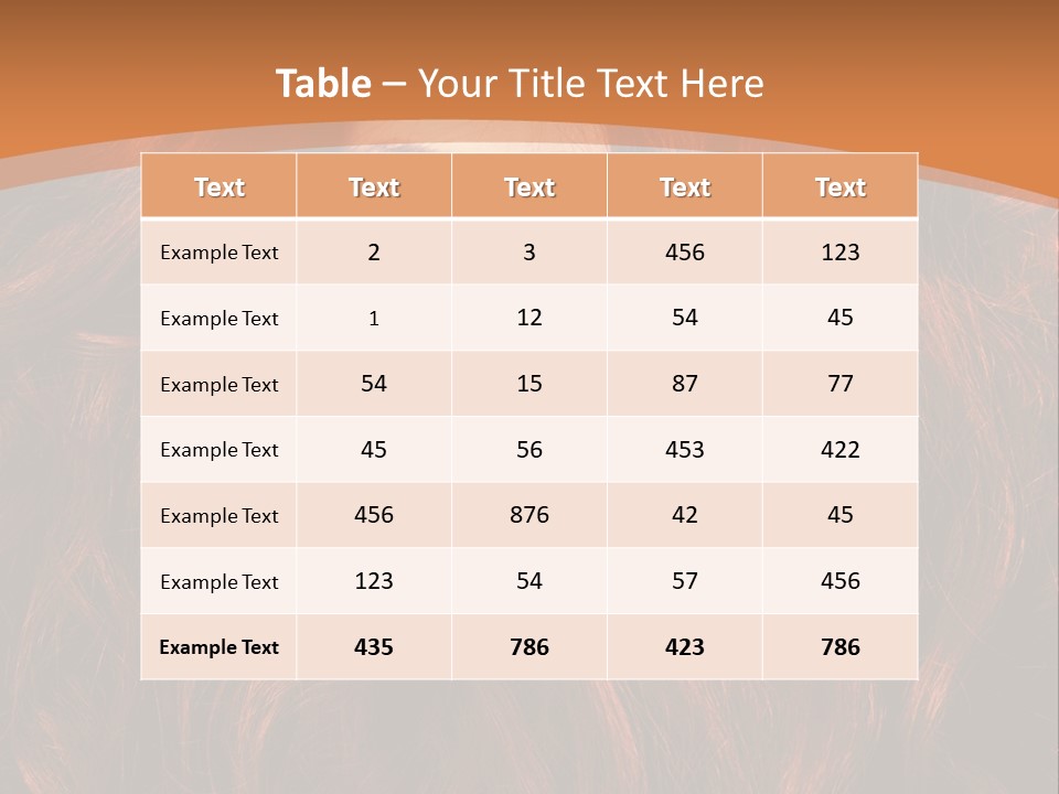 Wavy Hair Makeup Redhair PowerPoint Template