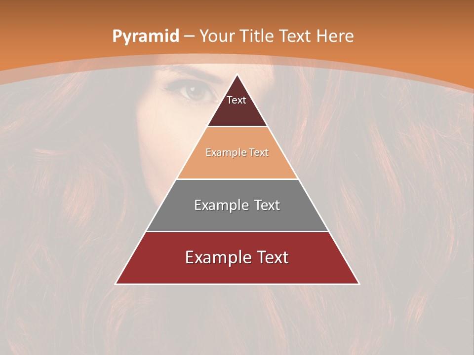 Wavy Hair Makeup Redhair PowerPoint Template