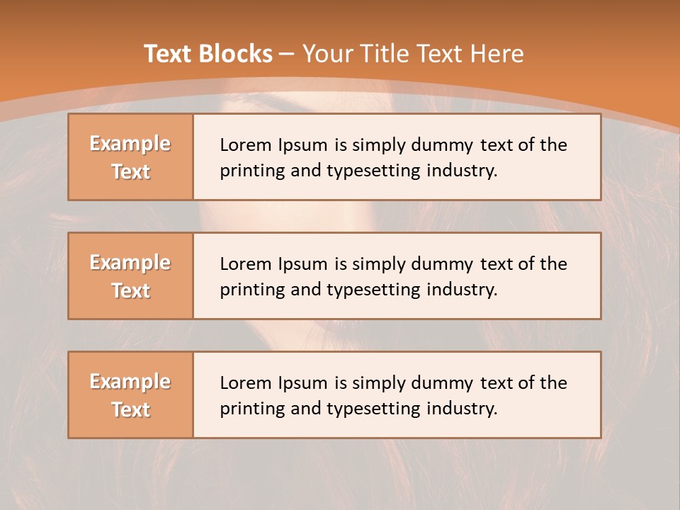 Wavy Hair Makeup Redhair PowerPoint Template