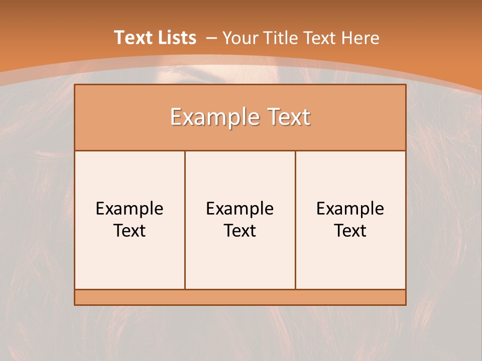 Wavy Hair Makeup Redhair PowerPoint Template