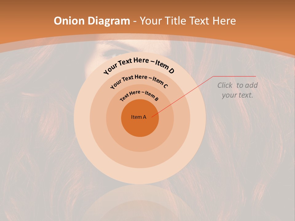 Wavy Hair Makeup Redhair PowerPoint Template