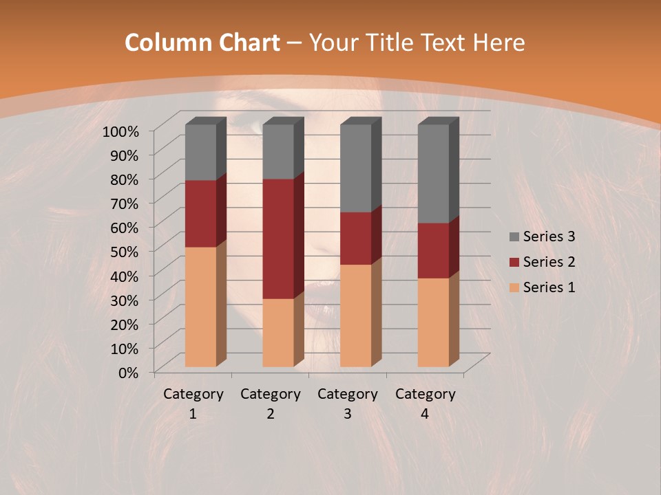 Wavy Hair Makeup Redhair PowerPoint Template