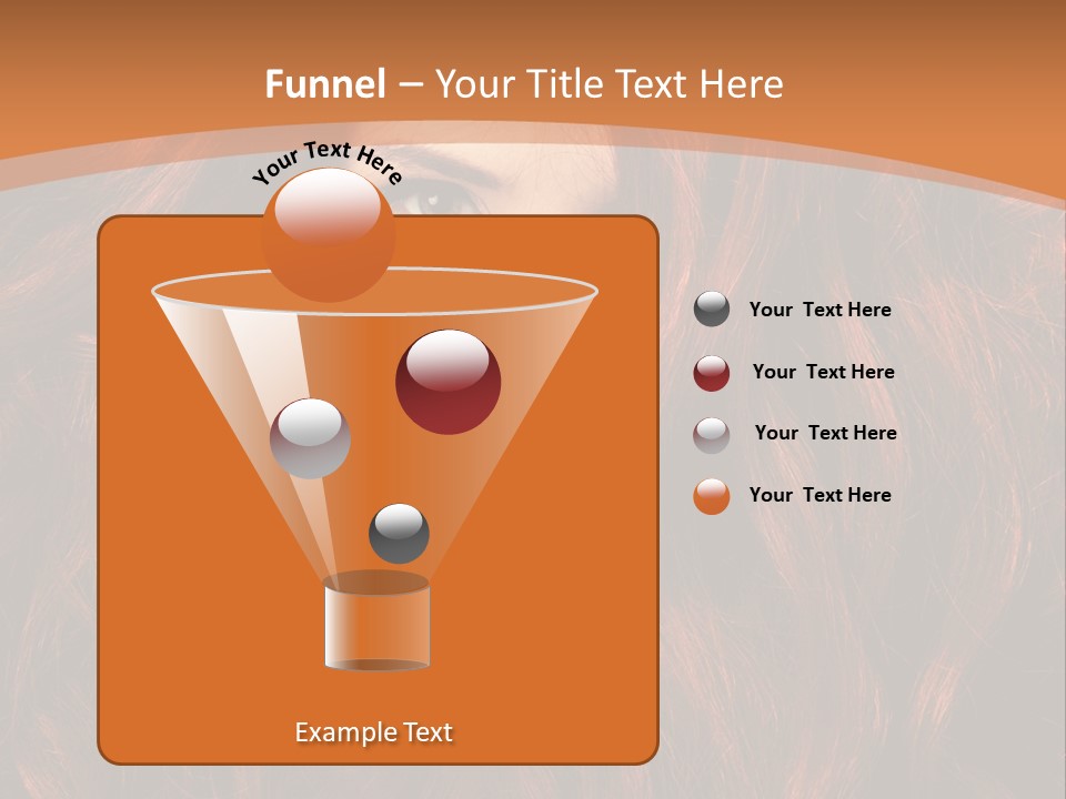 Wavy Hair Makeup Redhair PowerPoint Template