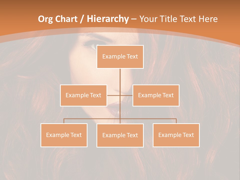 Wavy Hair Makeup Redhair PowerPoint Template