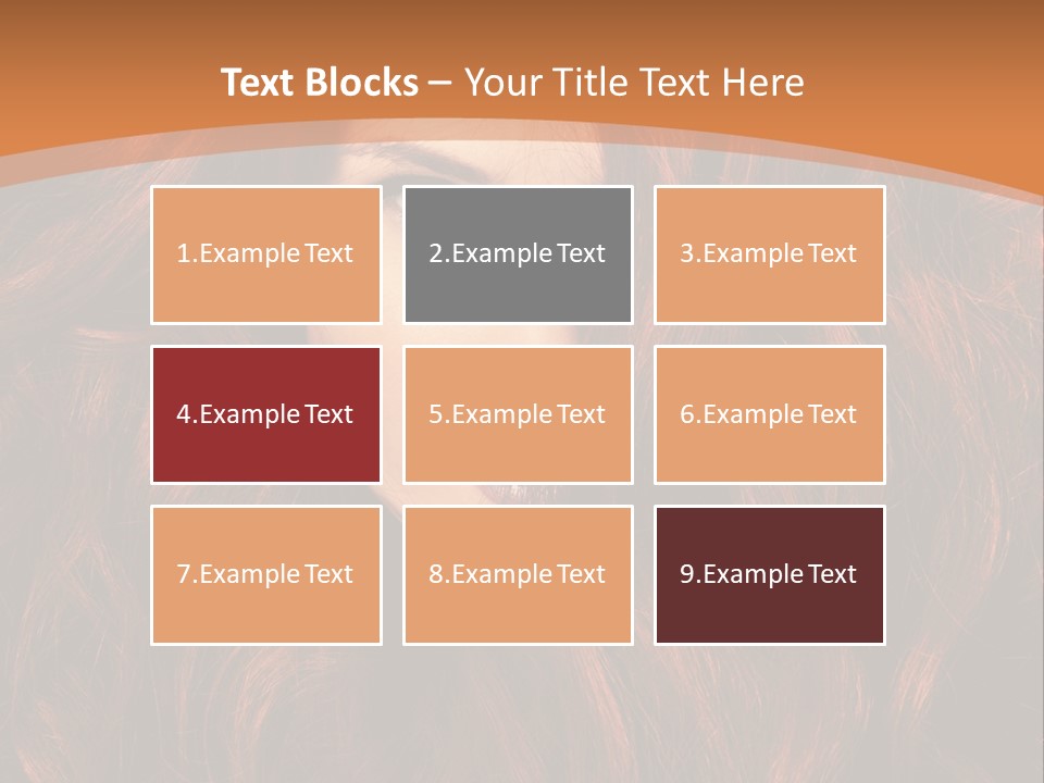 Wavy Hair Makeup Redhair PowerPoint Template