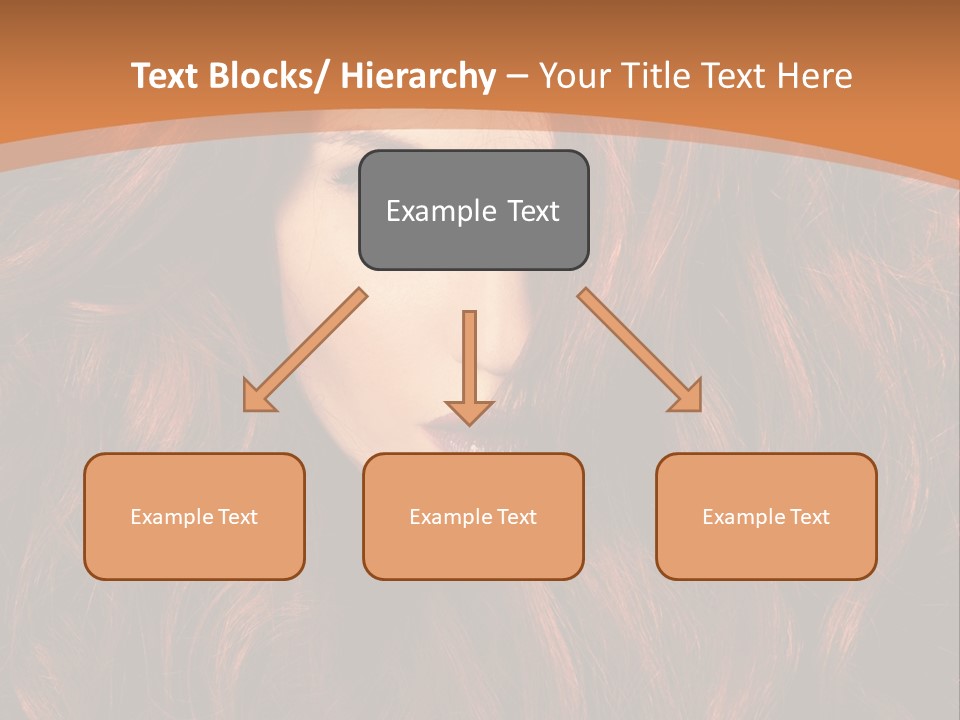 Wavy Hair Makeup Redhair PowerPoint Template