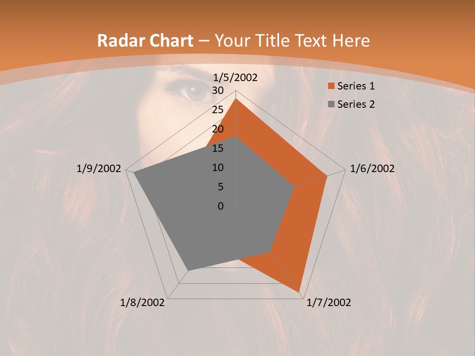 Wavy Hair Makeup Redhair PowerPoint Template