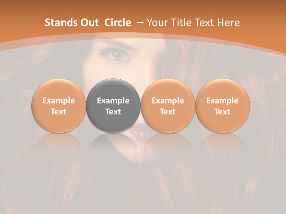 Wavy Hair Makeup Redhair PowerPoint Template